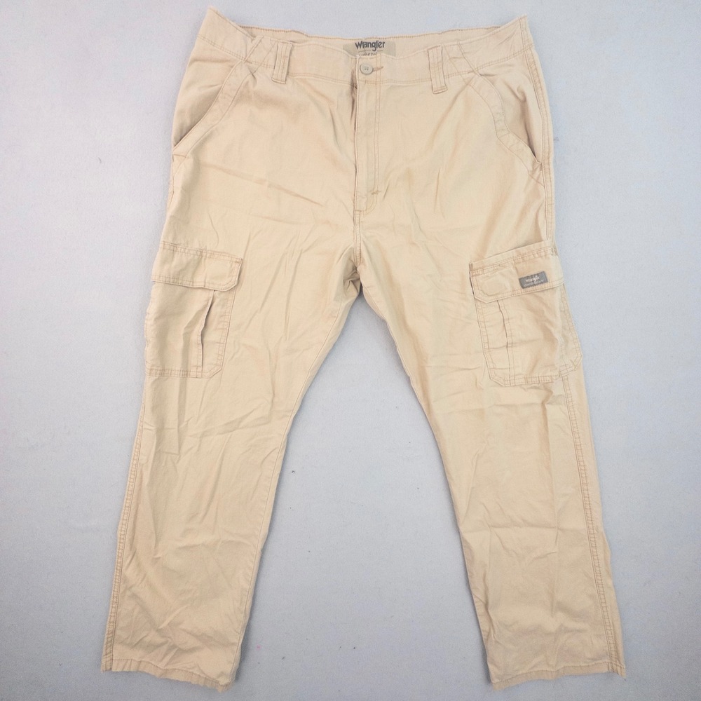 Wrangler Authentics Mens Khaki Tan Cargo Pants 38x30 10ZM7ABTV